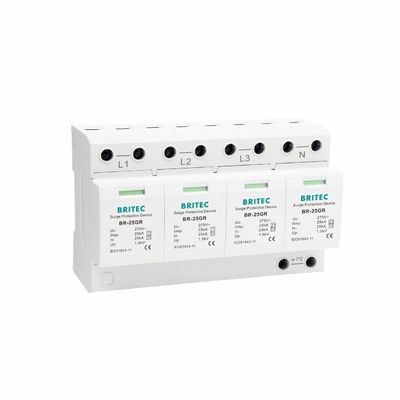 BR-25GR 3P + 1 نوع 1 جهاز حماية من التفوق SPD Ableiter Thunder Arrester شرارة Arrester الفجوة spd الفئة 1 حماية من البرق