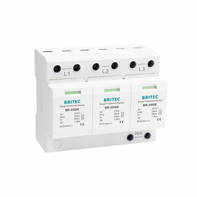 BR-25GR 3P + 1 نوع 1 جهاز حماية من التفوق SPD Ableiter Thunder Arrester شرارة Arrester الفجوة spd الفئة 1 حماية من البرق