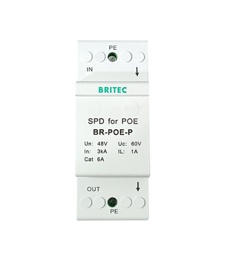 BR-POE-P حماية التيار الكهربائي معدات الاتصالات الشبكة POE Cat6 خط حماية التيار الكهربائي