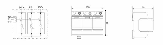 BRPV3-1000-20 DC SPD عاكس حماية من زيادة الطاقة pv جهاز حماية من زيادة الطاقة فلتر زيادة الطاقة