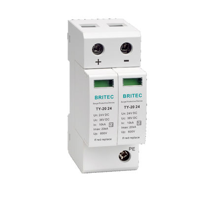 جهاز حماية التيار المستمر TY-40 24V 40KA DC مع مادة UL94-V0 البلاستيكية الحرارية لأنظمة الطاقة الشمسية