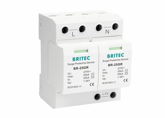 25kA مرحلة واحدة IP20 نوع 1 جهاز حماية من زيادة الطاقة