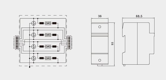 BR-POE-M كاميرا POE إشارة إيقاف زيادة حرارية شبكة حماية زيادة حرارية RJ45 حماية زيادة حرارية POE البرق RJ45 حماية البرق