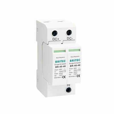 BR-40 24 كاميرا dc spd جهاز حماية من زيادة الطاقة حماية من زيادة الطاقة Dc Spd نوع 2 مراقبة الأمن DC Power Surge Protector