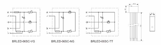 حماية IP65 LED مع وقت استجابة < 25ns وامتثال IEC/EN61643-11 لأنظمة الإضاءة LED