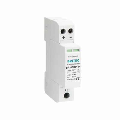 جهاز حماية من زيادة التيار BR-40DP 48 النوع 2 DC 48V SPD 40kA مع غلاف بلاستيكي حراري UL94-V0
