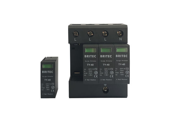 3 المرحلة 2 المرحلة الطفرة صواعق 4P نوع 2 الطفرة حامي أداء موثوق