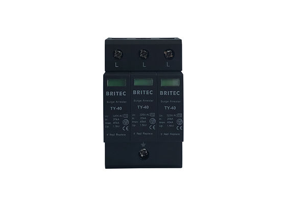 IEC 61643 Class II 3P قابل للتوصيل من النوع 2 SPD 40kA للحماية العامة