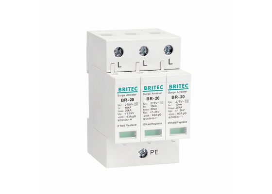 جهاز AC 275V 10kA 20kA لحماية زيادة الطاقة مع تركيب DIN Rail لحماية زيادة الطاقة