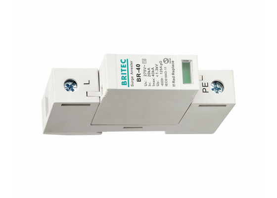 SPD 40kA 1P البرق حامي الدين السكك الحديدية لمكافحة البرق نظام كهربائي IEC61643