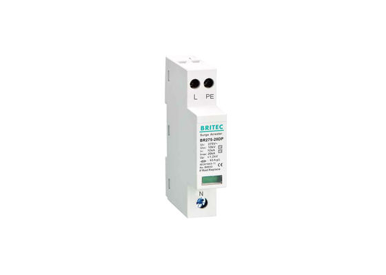 جهاز حماية الطفرة في التيار الكهربائي أحادي الطور ذو الجهد المنخفض Uoc 10kV DIN Rail Surge Arrester
