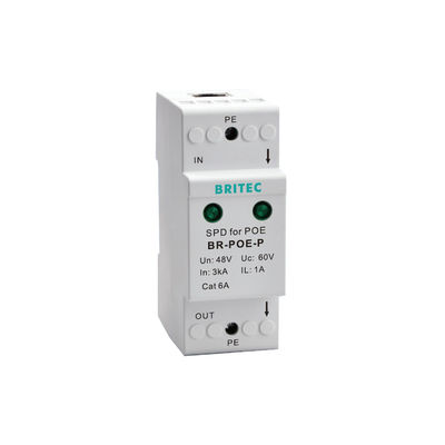 SPD 48V RJ45 POE بيانات Ethernet أجهزة الحماية من الزيادة العالية شبكة SPD rj45