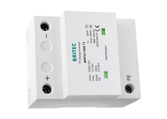 صنف من الدرجة الأولى SPD PV صواعق الطفرة لأنظمة الضوئية 12.5kA 10 / 350us