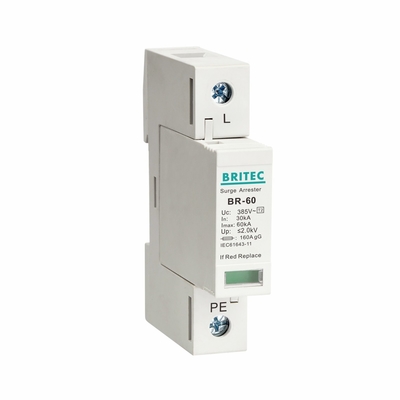 BR385-60 3P SPD من الدرجة الثانية 60kA نوع 2 جهاز حماية من زيادة الطاقة