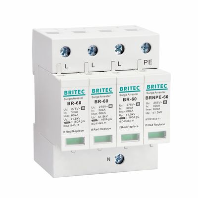 BR275-60 2P 2P ac SPD 60kA 2P الجهاز الواحد للوقاية من التوترات (SPD)