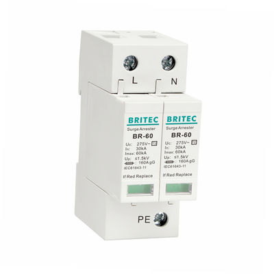 BR385-60 Type 2 Surge Protection Device 1P SPD 60kA مانعات الصواعق