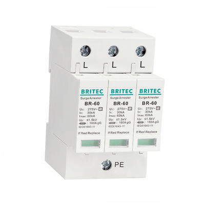 BR385-60 Type 2 Surge Protection Device 1P SPD 60kA مانعات الصواعق