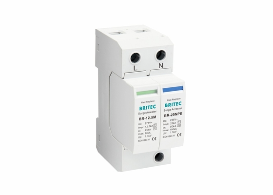 واقي من الصواعق AC T1 T2 1P+NPE 275V 12.5KA SPD MOV حماية من الصواعق مانع اندفاع التيار